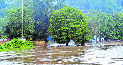 Incessant rain has been lashing Subrahmanya and the Western Ghats region.